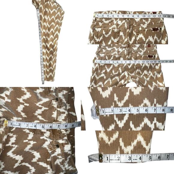 7 For All Mankind Chevron Cropped Skinny Jean Size 24 - Picture 9 of 9